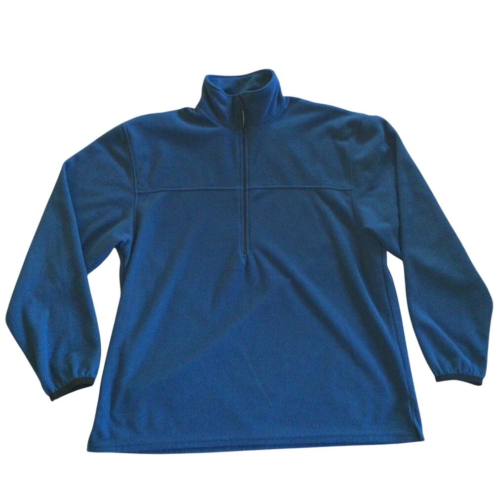 NorticTrack Vintage Blue 1/4 Zip Made in Usa Pullover Sz L